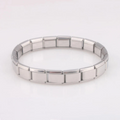 Silver Stretch Link Bracelet – Minimalist Unisex Jewelry