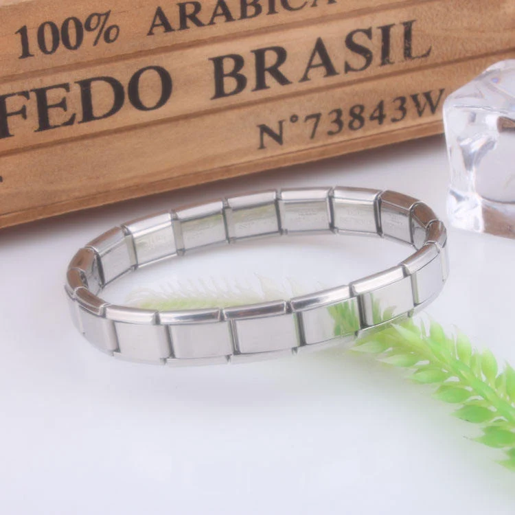 Silver Stretch Link Bracelet – Minimalist Unisex Jewelry