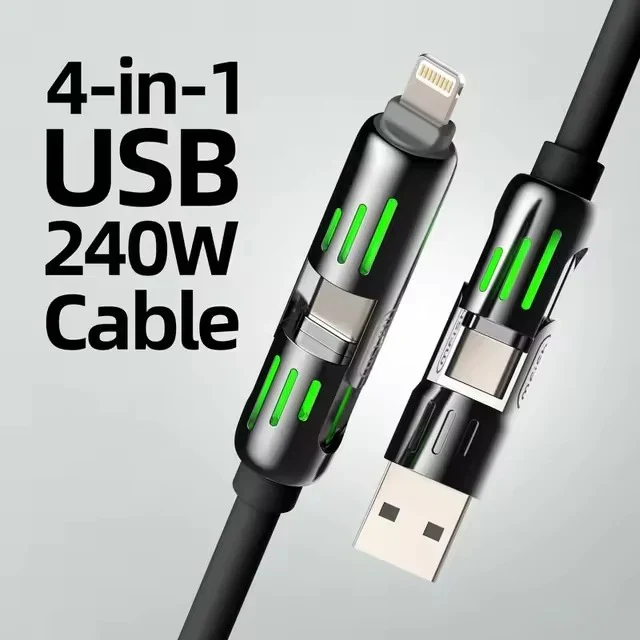 4-in-1 Multi USB Charging Cable – Universal Fast Charging & Sync Cable