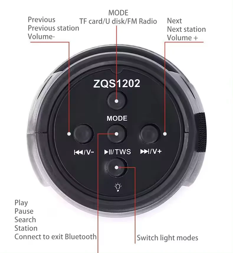 Portable Wireless Super Bass Speaker – ZQS1202