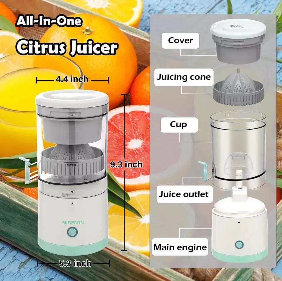 Portable Citrus Squeezer & Presser – Manual Lemon & Orange Juicer
