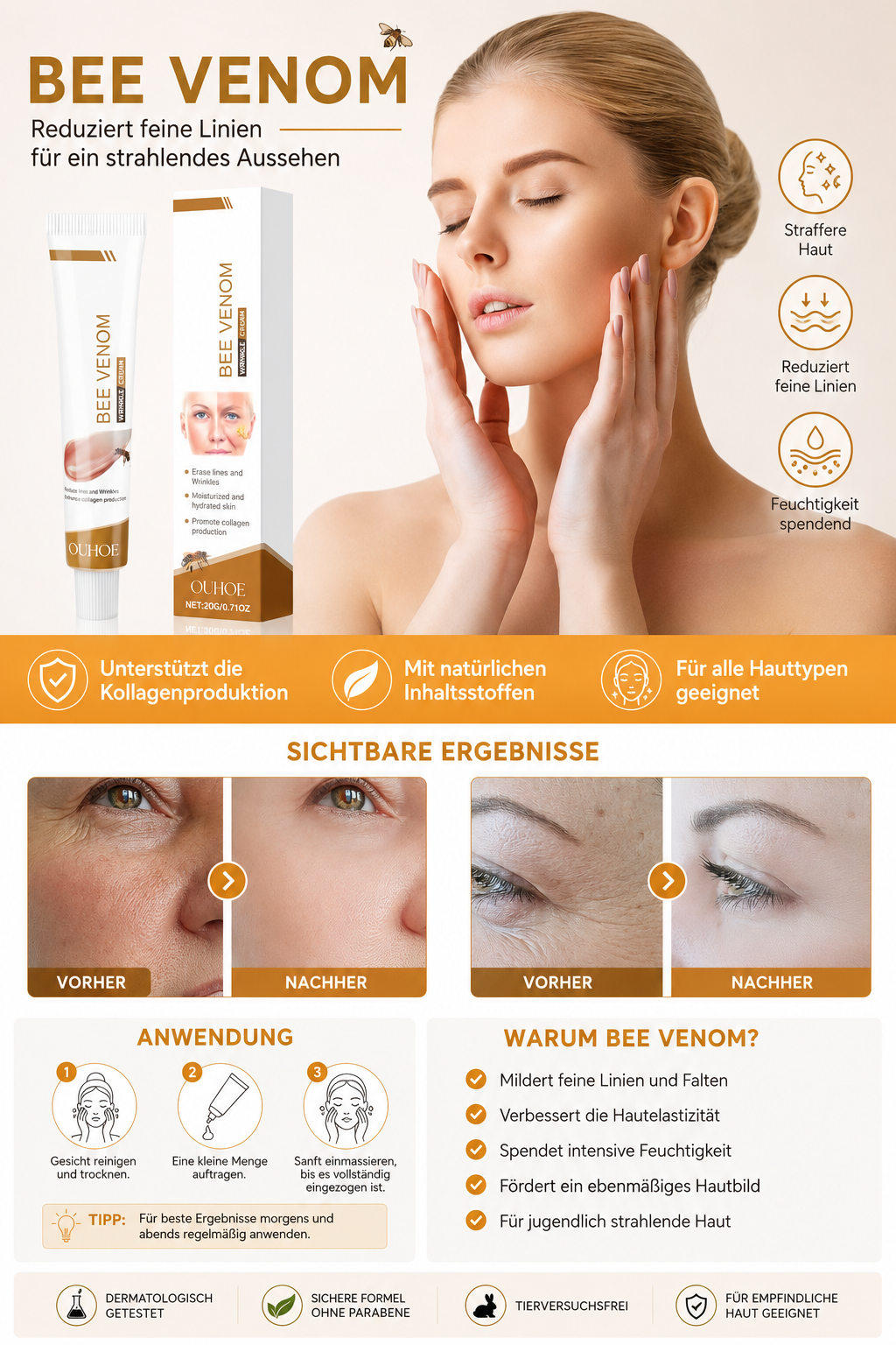 Bee Venom Anti-Aging Face Cream – Hydrating & Firming Skin Care