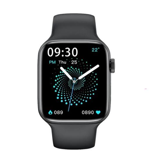 Men Smart Watch with White Silicone Strap