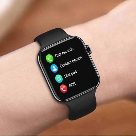 Men Smart Watch with White Silicone Strap