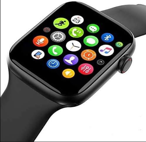 Men Smart Watch with White Silicone Strap