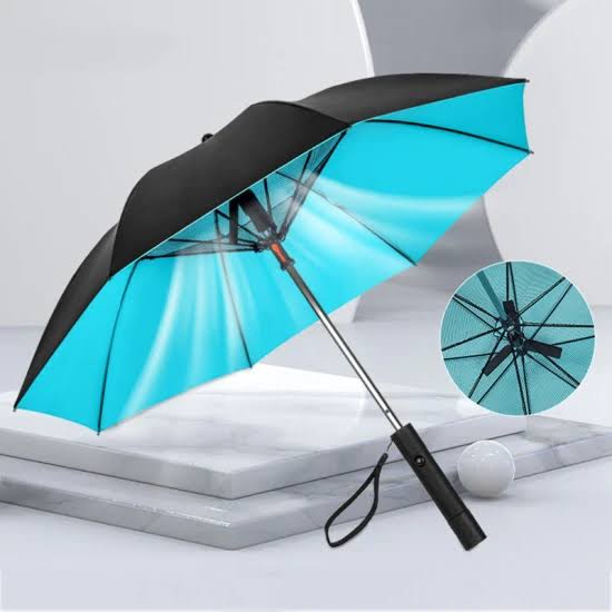 Fan Umbrella – Portable Electric Cooling Umbrella with Built-In Fan for Outdoor Sun Protection